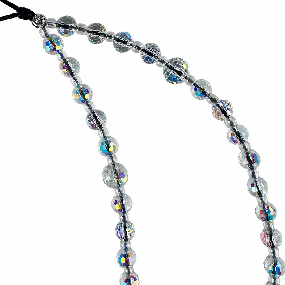 KKBEAD original creative magic volcanic rock short mobile phone chain diamond crystal resin stripe pendant