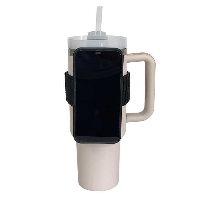 Magnetic Phone Holder with Adjustable Strap for Tumbler Cup Gym Accessories Water Bottle Phone Holder Compatible with Mag Safe