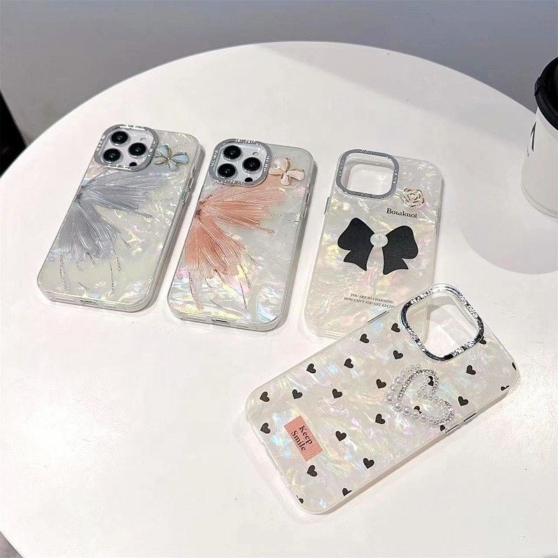 Women 3D Butterfly Floral Phone Cases for iPhone 15 14 13 12 pro 11 Slime Shockproof Protective Covers Luxury