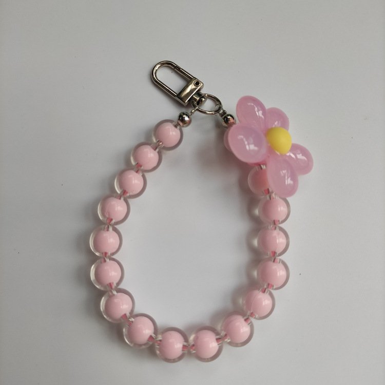 Customized Mobile Phone Straps Key Chain Colorful Crystal Beads Charm Free-hands Lanyard