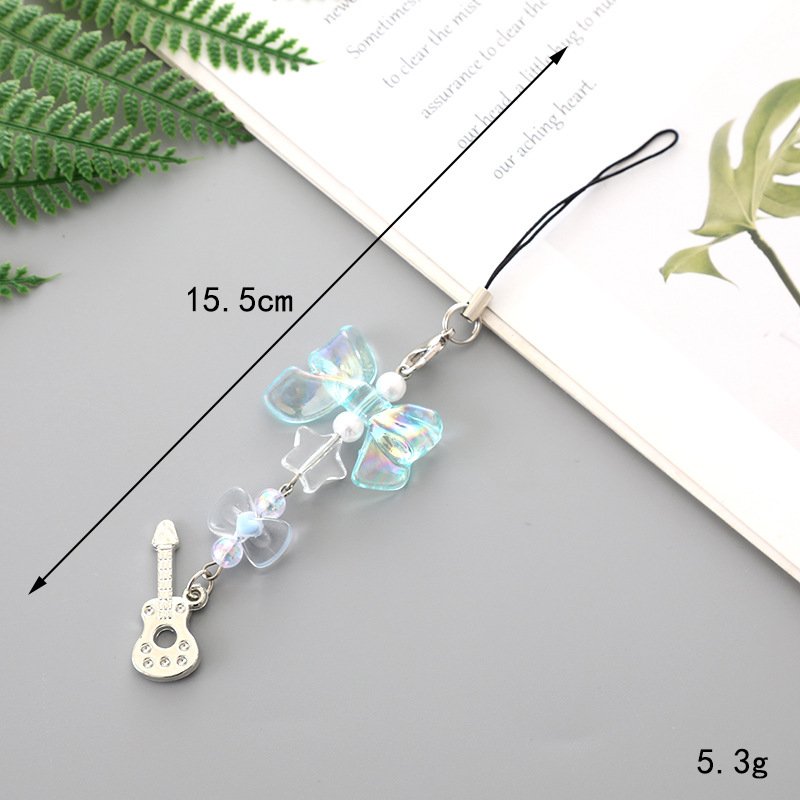 Lilangda Phone Charm Y2K Phone Chain Trendy Pendant Bow Lanyard Mobile Phone Strap Sweet Girl Key Cord Lanyard Jewelry Gift