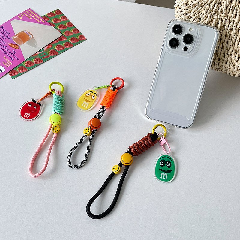 Men and Women's Short Wrist Mobile Phone Straps Water Cup and Key Chain Lash with Personality Chain Portable Bucket Accessory