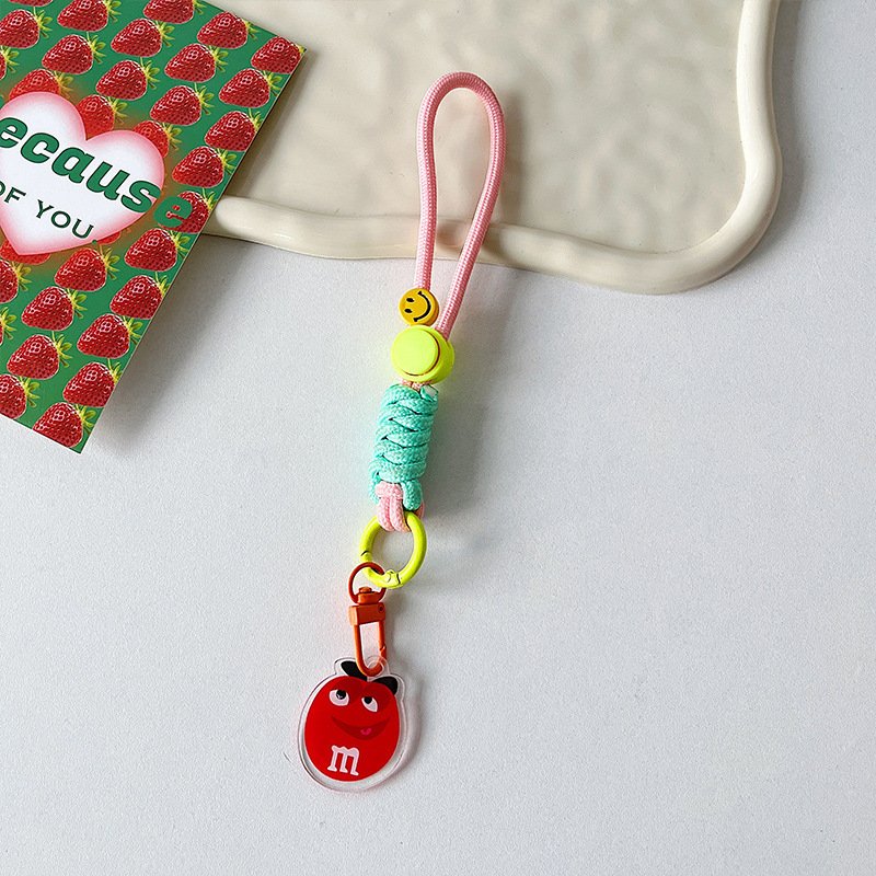 Men and Women's Short Wrist Mobile Phone Straps Water Cup and Key Chain Lash with Personality Chain Portable Bucket Accessory