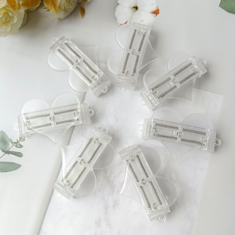 Mobile phone back clip, large heart transparent PC clip, DIY material hanging rope, retractable clip phone accessories