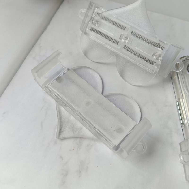 Mobile phone back clip, large heart transparent PC clip, DIY material hanging rope, retractable clip phone accessories