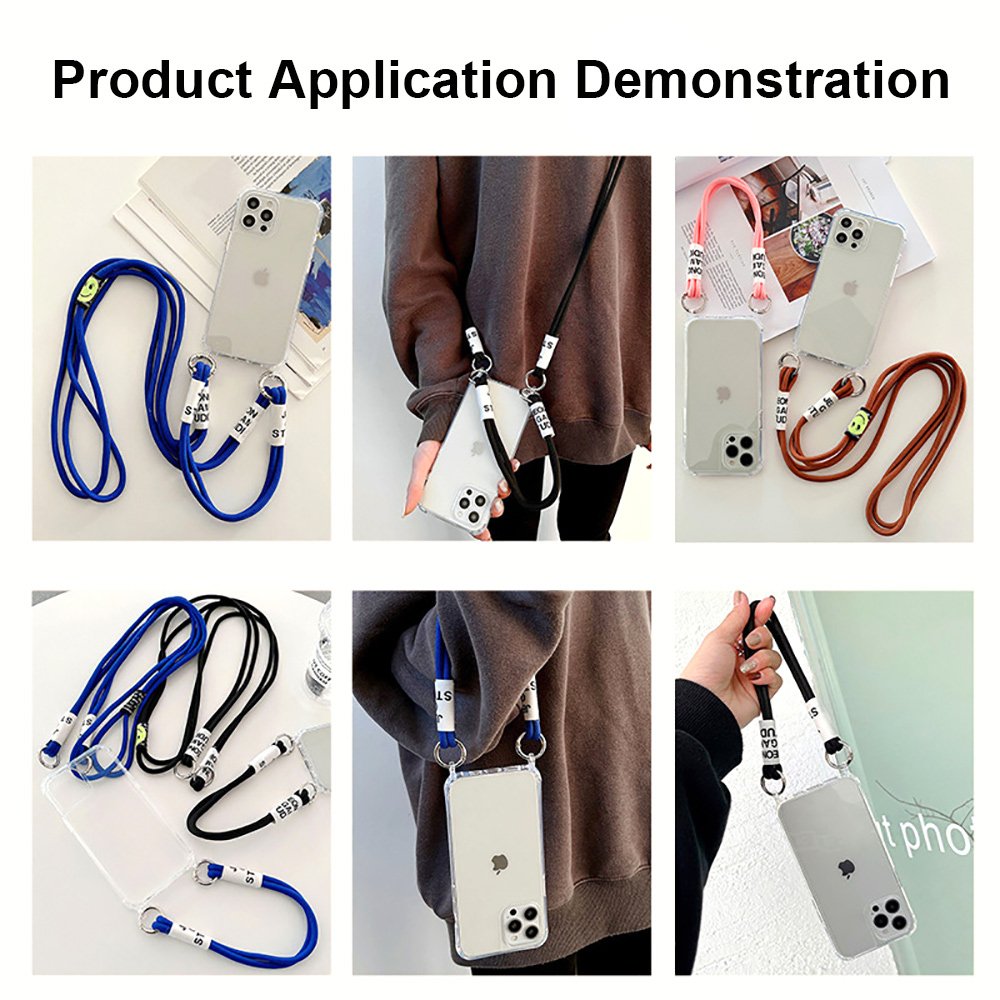 Phone Lanyard Necklace Strap Universal Crossbody Tether Tab Adjustable Mobile Phone Straps Necklace Lanyard Patch Custom Logo