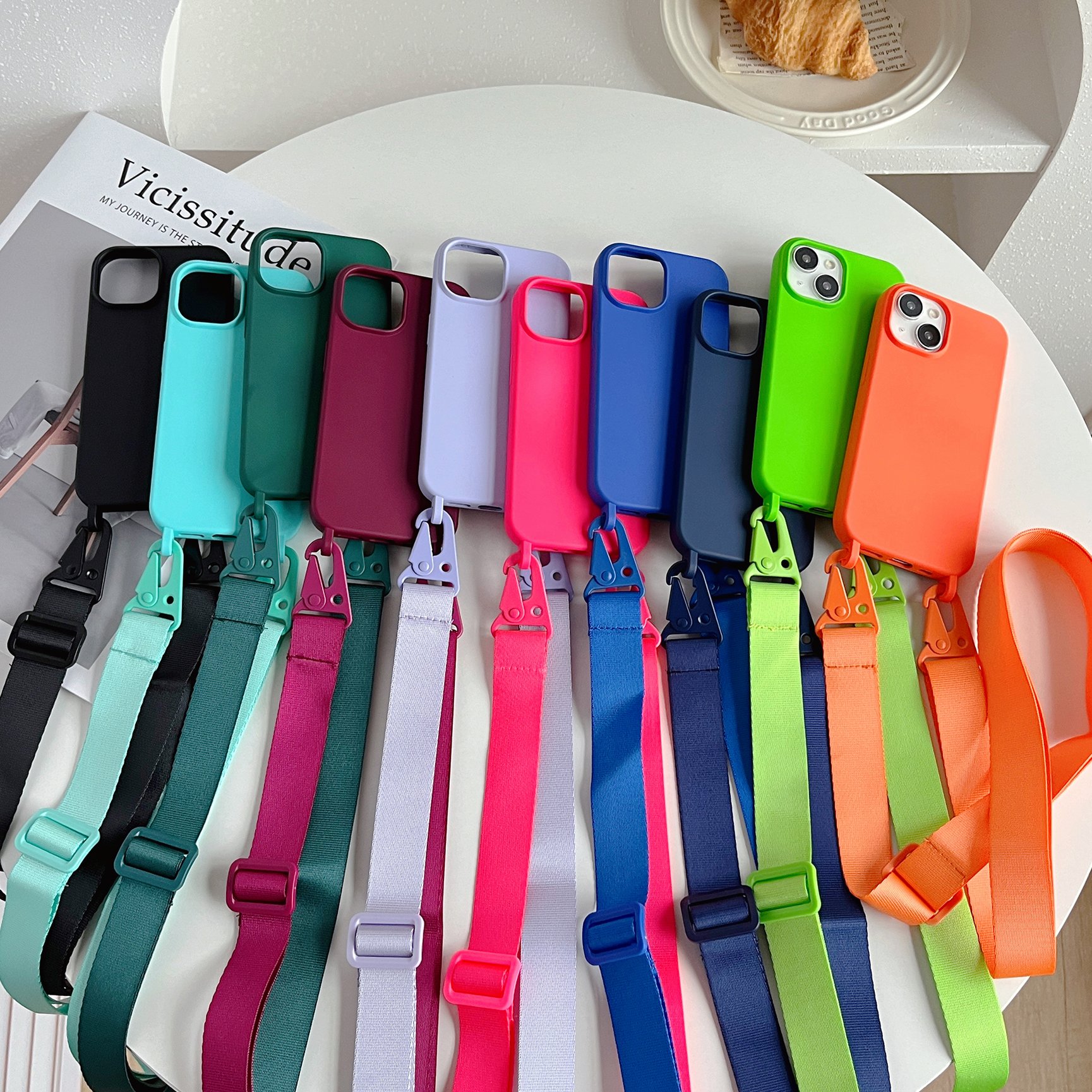 MAXUN Mobile Phone Cover Cord Universal Crossbody Lasso Necklace Rope Patch Dacron Strap Flannnel Tab Tether Case For Iphone