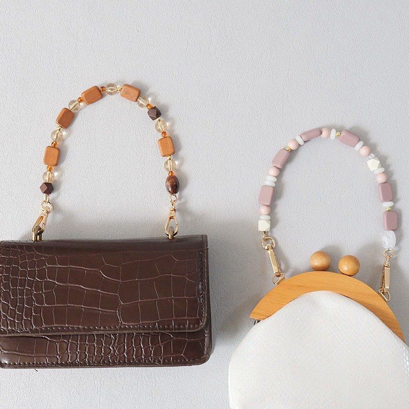 Retro Wooden Beaded Smartphone Wrist Lanyard Color Beads Phone Lanyard Universal Cord For Phone Cellphone Strap Charm Cords