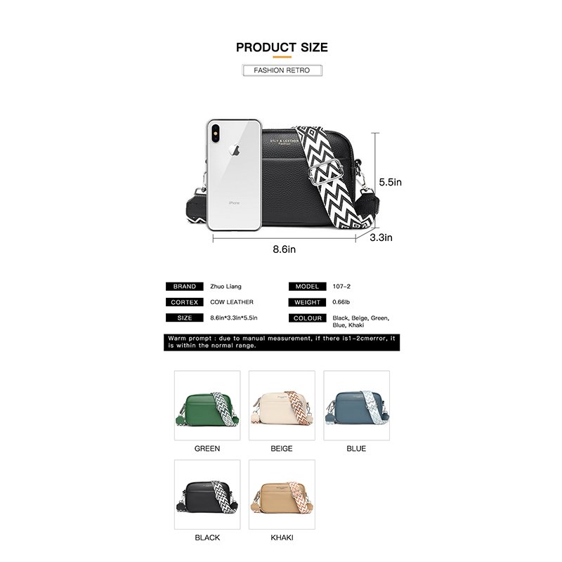 In Stock Wholesale Price Fashion Crossbody Bag Mobile Phone Wallet PU Shoulder Bag With Jacquard Shoulder Strap