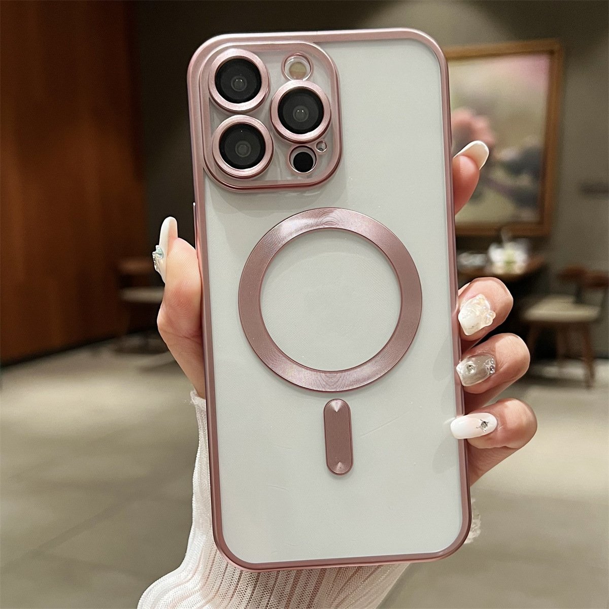 new designs battery wireless charging alloy electroplating cell phone case for iphone 11 12 13 14 15
