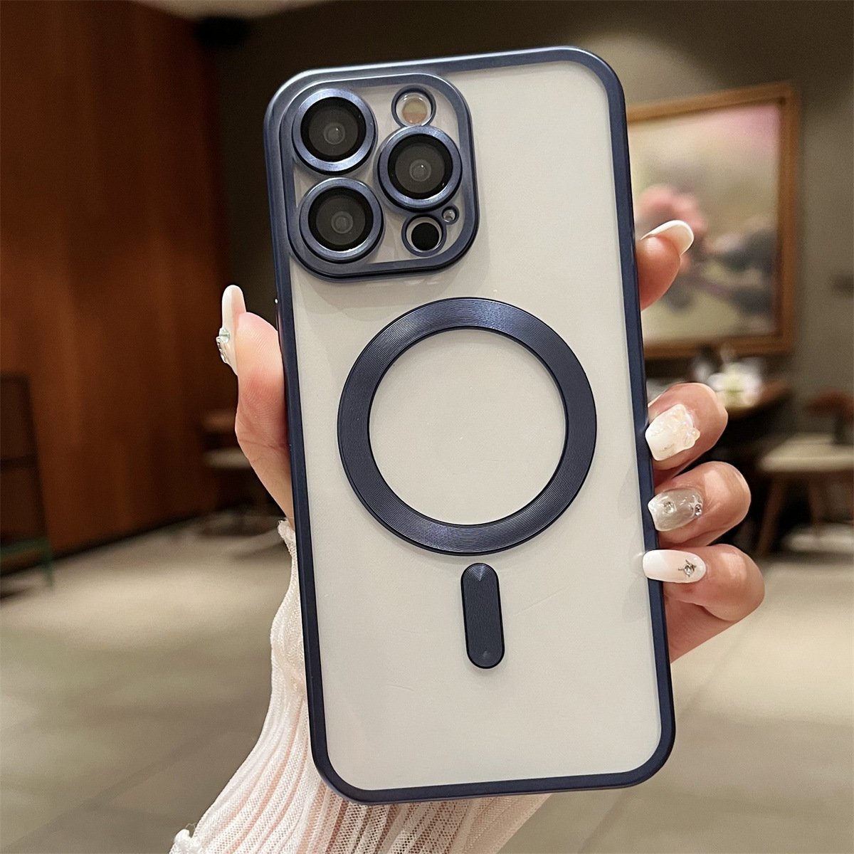 new designs battery wireless charging alloy electroplating cell phone case for iphone 11 12 13 14 15