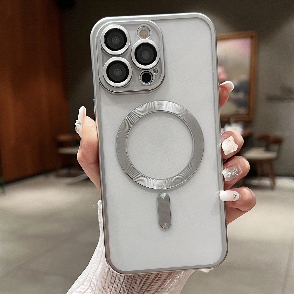 new designs battery wireless charging alloy electroplating cell phone case for iphone 11 12 13 14 15