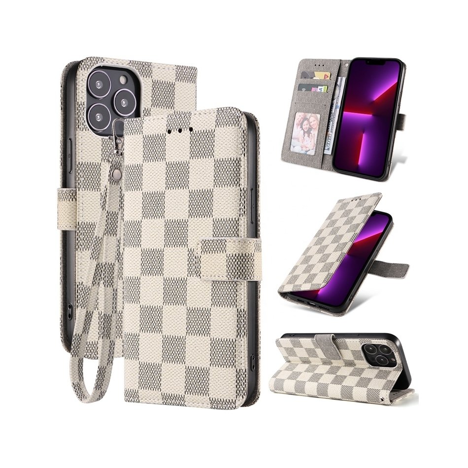 Top manufacturer luxury inspection flip phone case with hand strap suitable for iPhone 15 Pro 16 Pro MAX 14 13 12 11