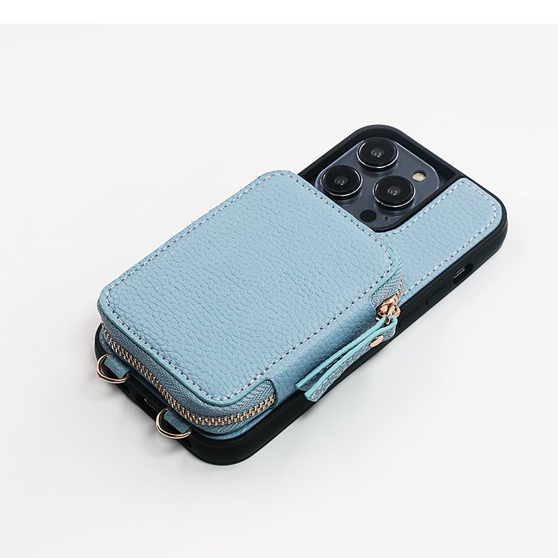 Multifunctional popular crossbody leather phone case with strap wallet phone case crossbody phone case