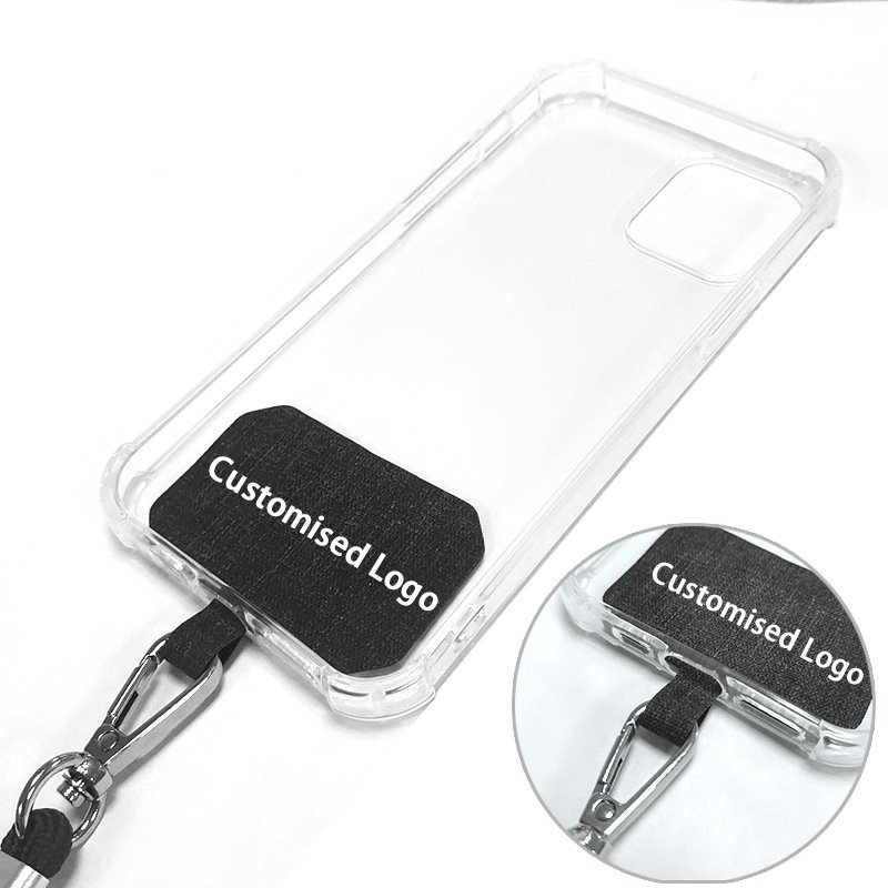 Custom Polyester Universal Crossbody Phone Holder Lanyard with Patch Adjustable Neck Strap for Smartphones