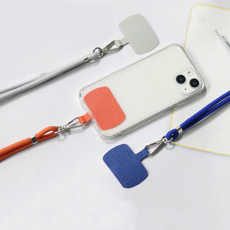 Custom Polyester Universal Crossbody Phone Holder Lanyard with Patch Adjustable Neck Strap for Smartphones