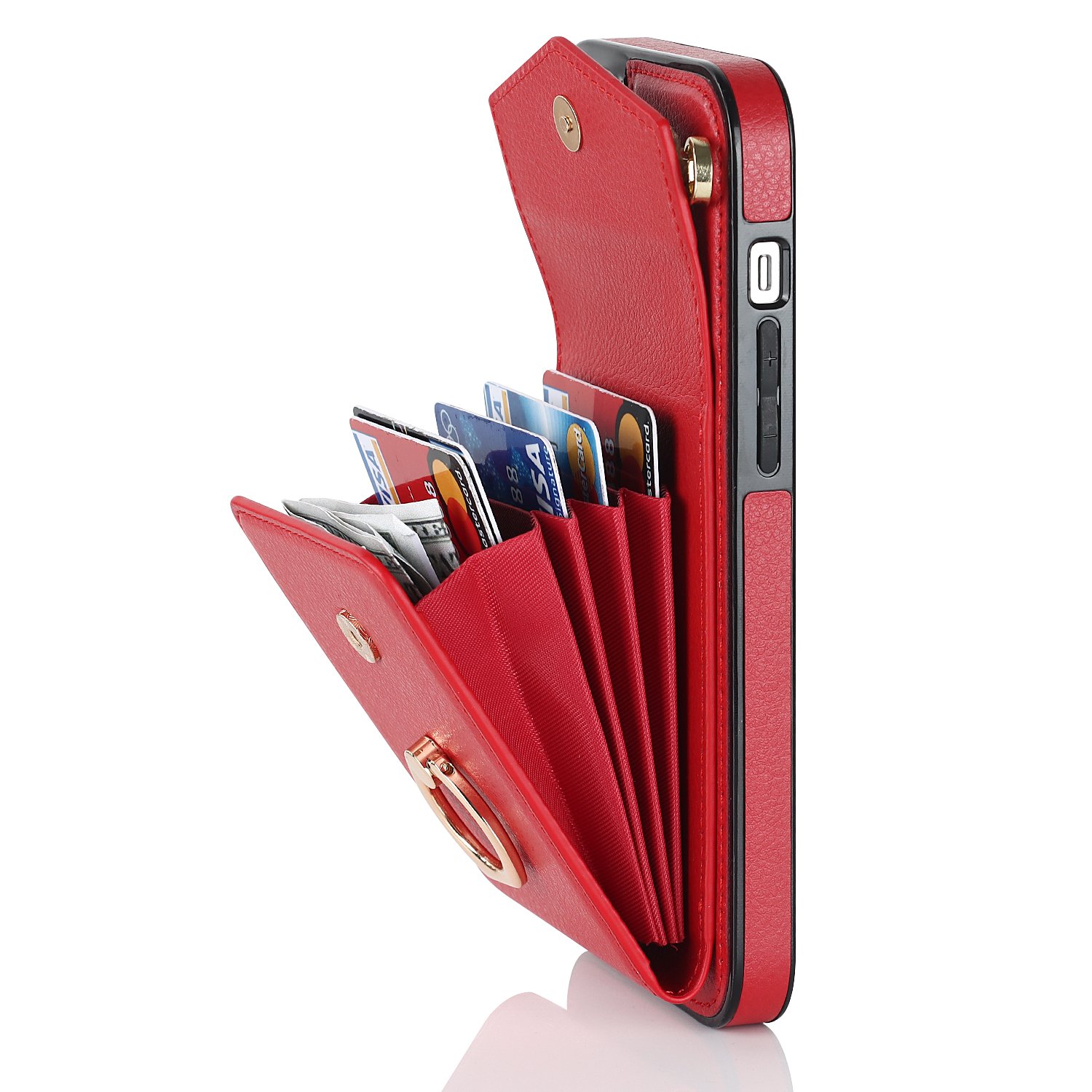 PU Leather Card Wallet Phone Case Cover Luxury RFID Leather Phone Case For iPhone 6S X 12 13 14 15 Pro max