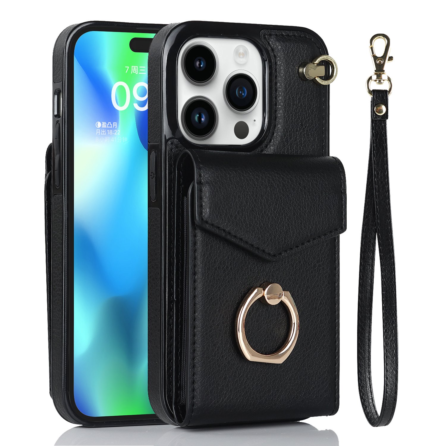 PU Leather Card Wallet Phone Case Cover Luxury RFID Leather Phone Case For iPhone 6S X 12 13 14 15 Pro max