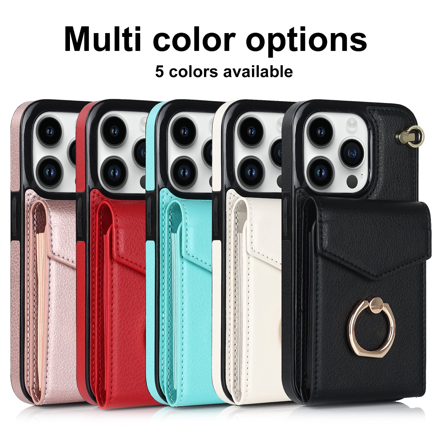 PU Leather Card Wallet Phone Case Cover Luxury RFID Leather Phone Case For iPhone 6S X 12 13 14 15 Pro max