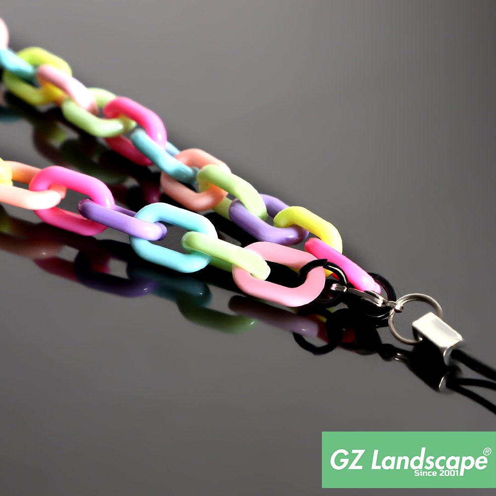 Custom handmade y2k candy color mini link chain cute mobile phone charms strap for phone case decorations