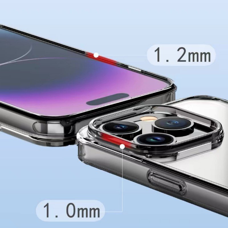 Transparent Tempered phone Case For Iphone16 15 14 13 12 11 Pro Max Shockproof Mobile Phone Case For iPhone