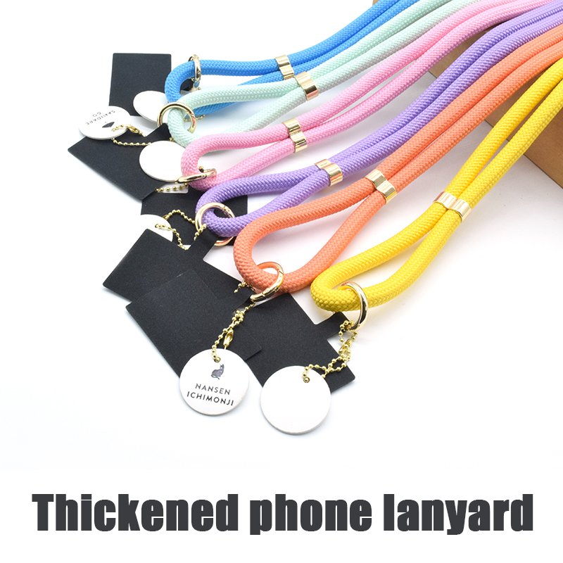 custom adjustable for iphone case 14 15 crossbody detachable neck cell mobile thick round cord phone strap lanyard cord rope