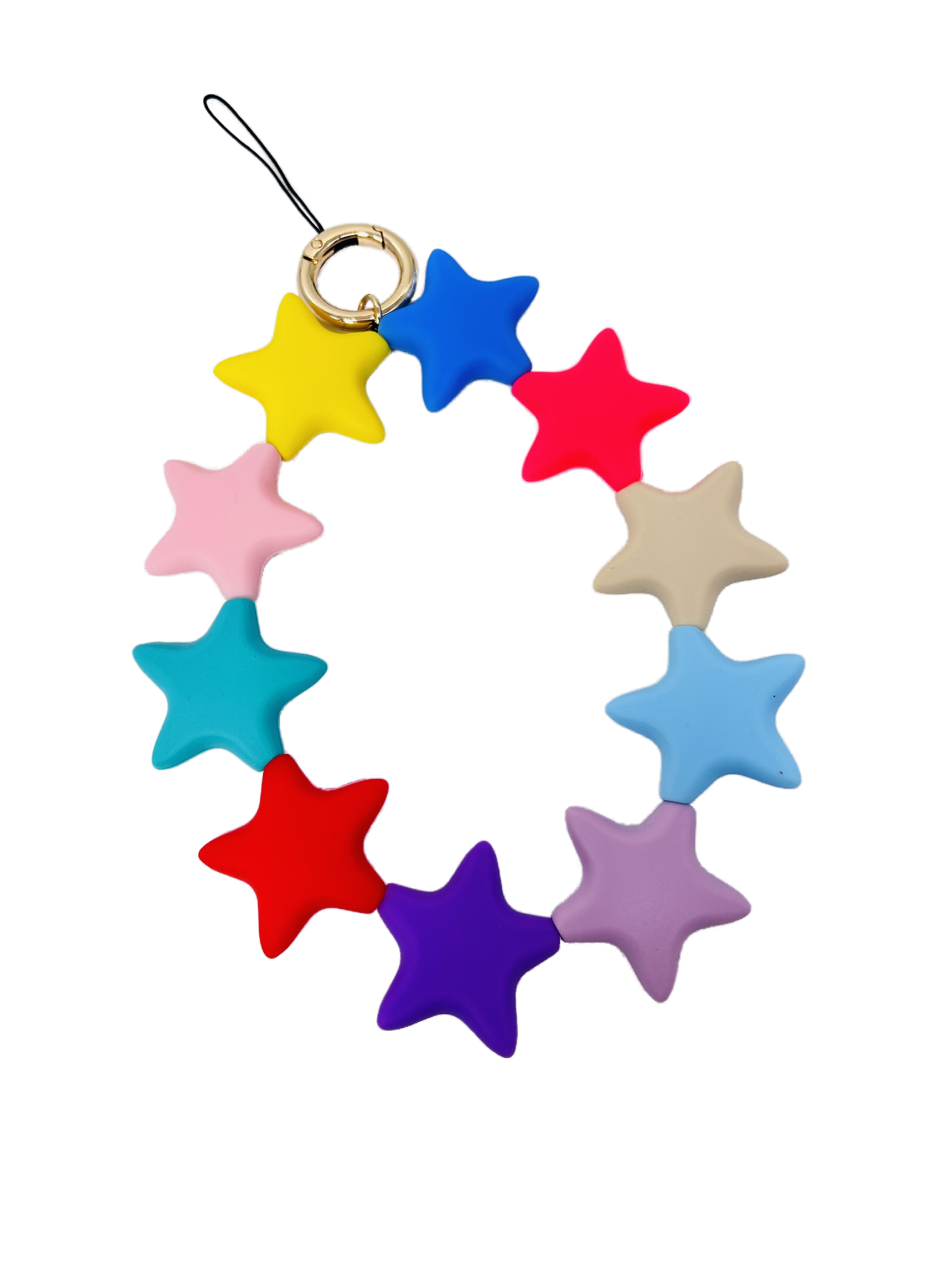 YIWU New mini phone chain strap beautiful star phone chain silicone soft phone lanyard bowl with bag pendant hanging ornaments