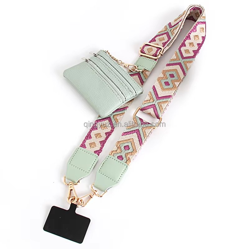 New phone strap portable phone case small zippered purse detachable crossbody strap for mobile phones