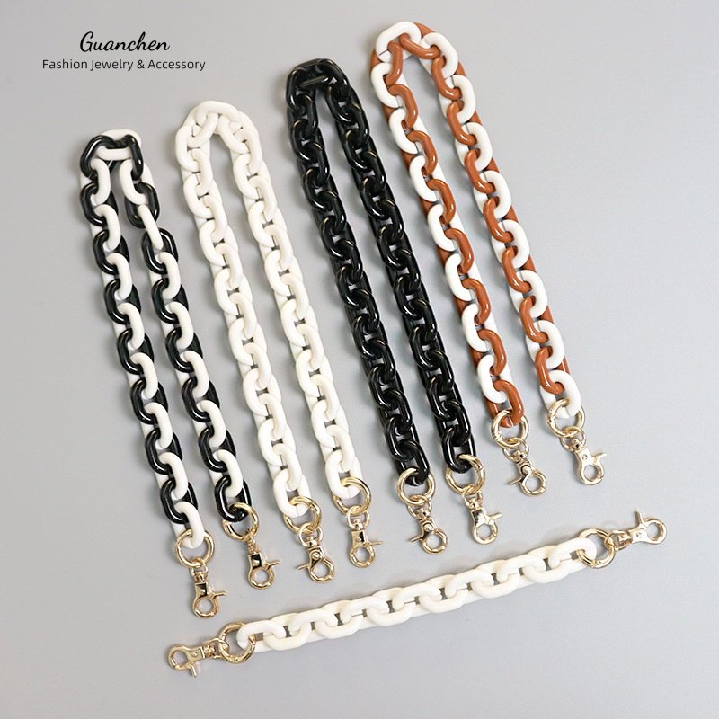 Hot New Summer Mobile Phone Anti-loss Chain Acrylic 48cm Long Neck Phone Chain Amber Custom Temperament Retro Leopard Women