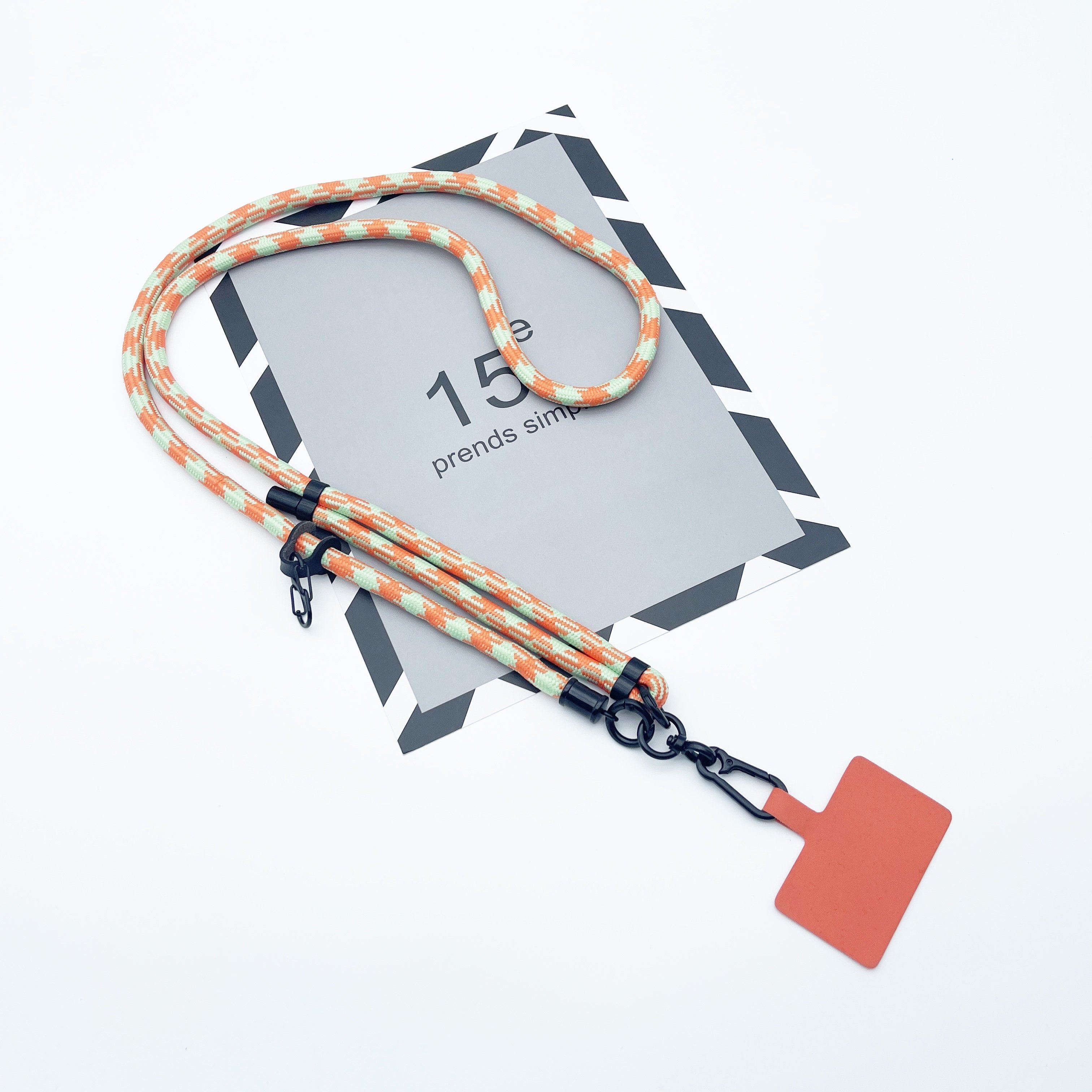 New pattern houndstooth cell phone lanyard Adjustable colorful crossbody phone strap for mobile phone