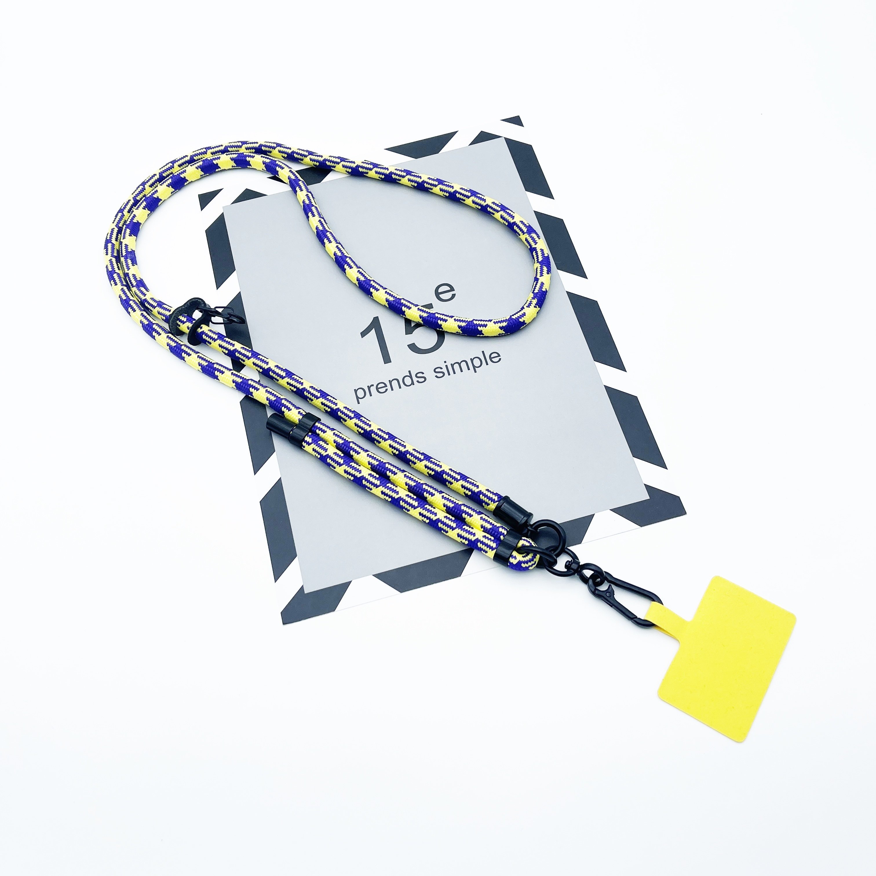 New pattern houndstooth cell phone lanyard Adjustable colorful crossbody phone strap for mobile phone