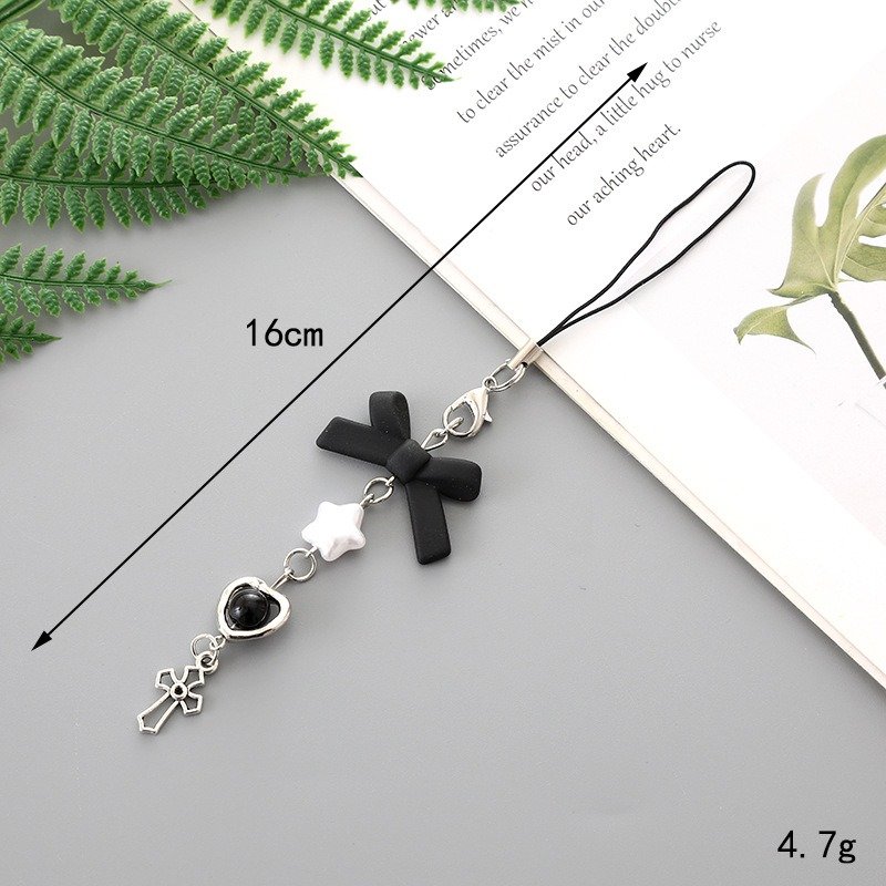 Kawaii Lovely Beaded Pendant Keychains Phone Cases Charms Car Key Wallet Decoration Promotion Gifts