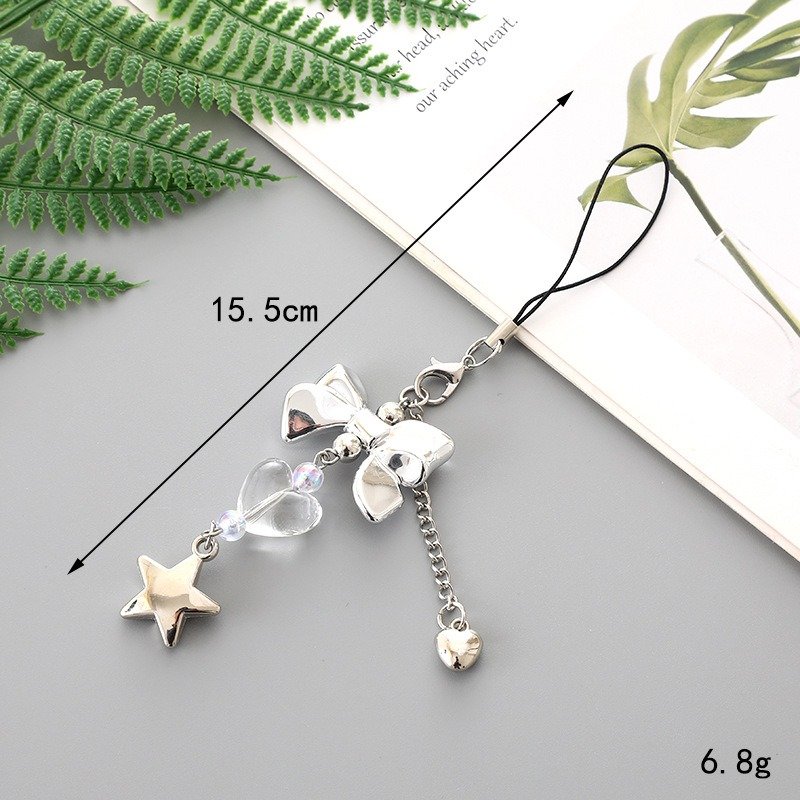 Kawaii Lovely Beaded Pendant Keychains Phone Cases Charms Car Key Wallet Decoration Promotion Gifts