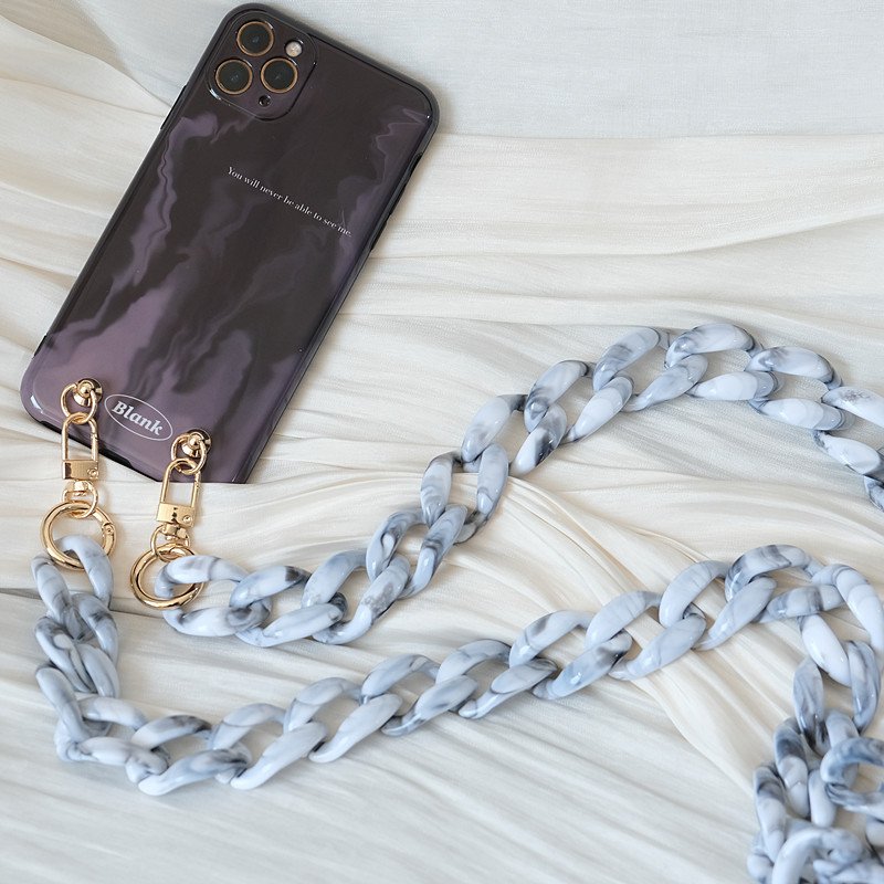 Universal Acrylic Phone Chain For Cellphone Case Phone Holder Linked Bag Shoulder Strap Neck Mobile Phone Chain Necklace