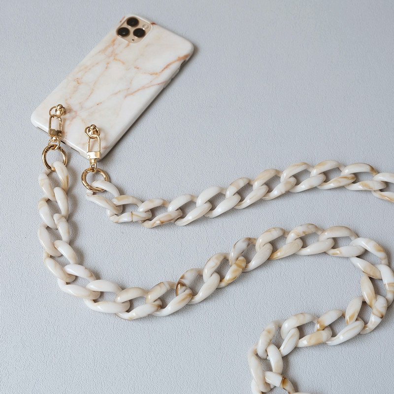 Universal Acrylic Phone Chain For Cellphone Case Phone Holder Linked Bag Shoulder Strap Neck Mobile Phone Chain Necklace