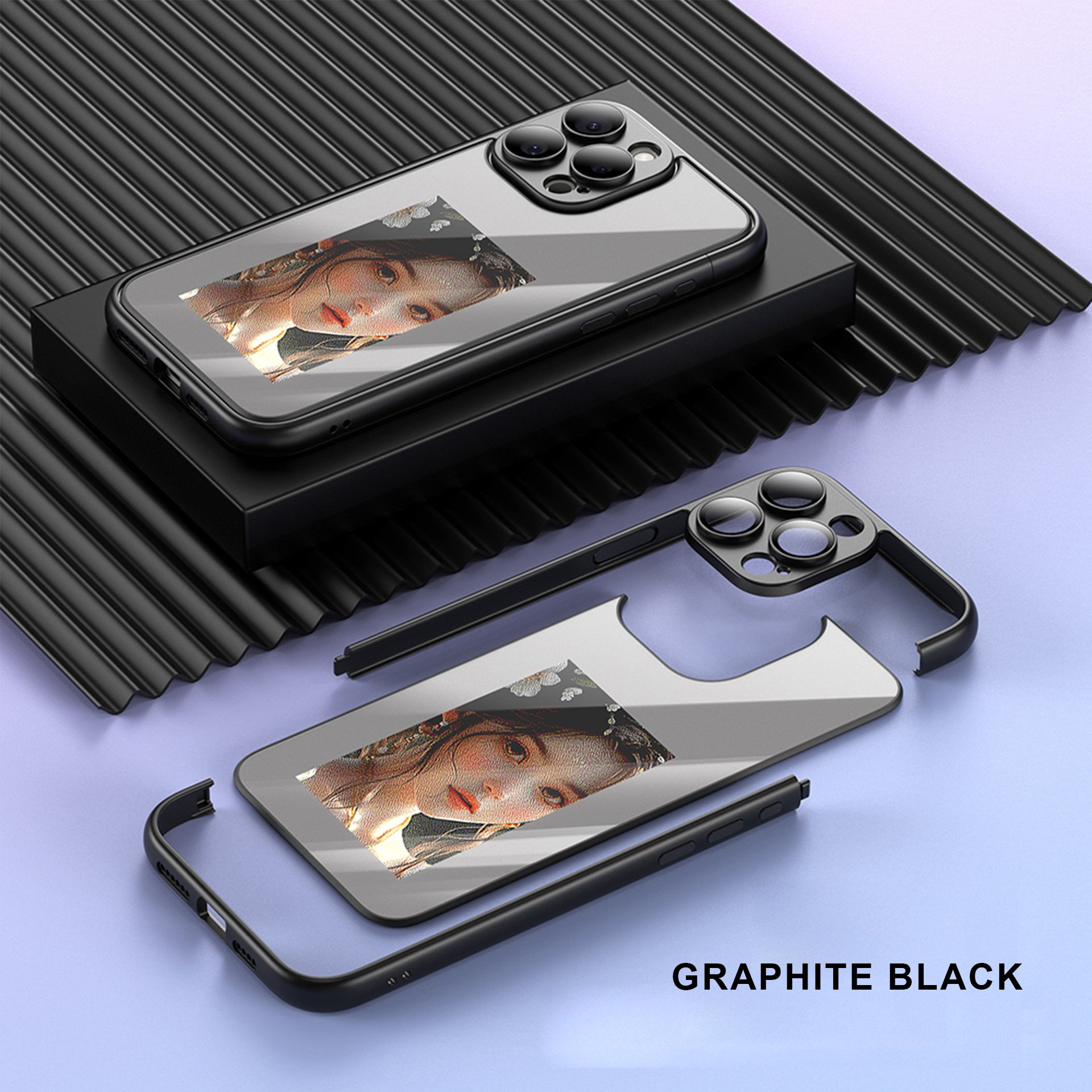 snapframe e-ink phone case Wholesale eink full colour PC Cover For Phone NFC apple 13 14 15 Pro Max DIY phone display case