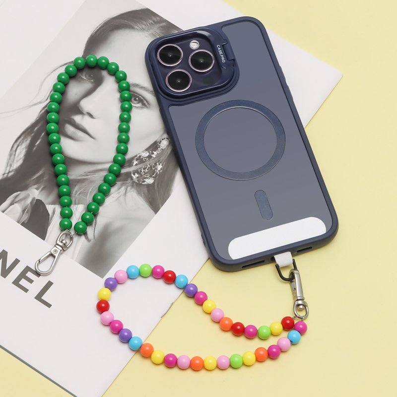 Fashion Handmade Wrist Strap Beads Mobile Phone Chain Accessories Charm For Mobile Phone