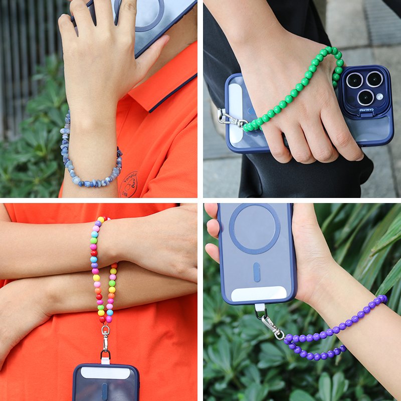 Fashion Handmade Wrist Strap Beads Mobile Phone Chain Accessories Charm For Mobile Phone