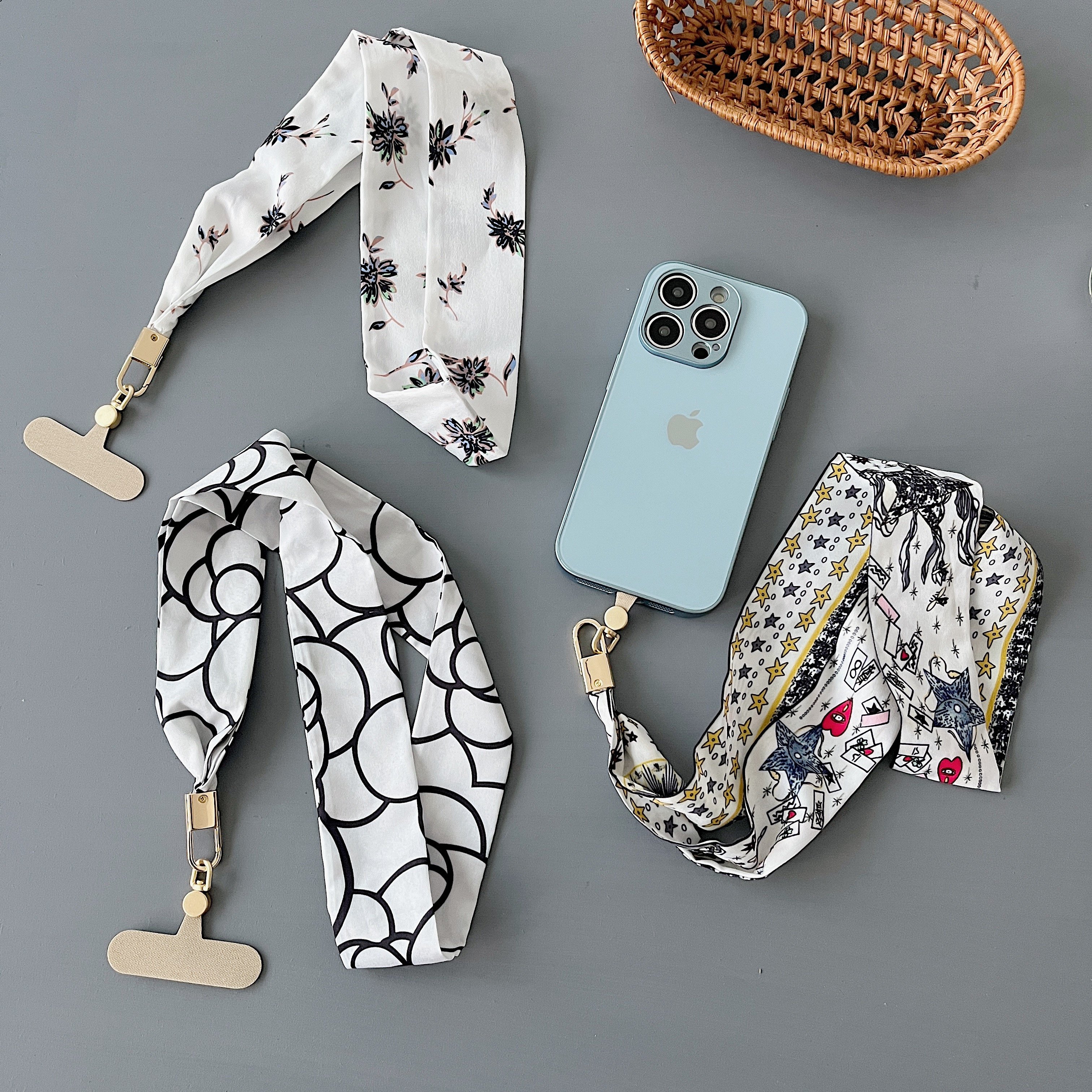 Adjustable Nylon Crossbody Necklace Detachable Holder Polyester Mobile Case Strap iPhone Universal Lanyard Cell Phone