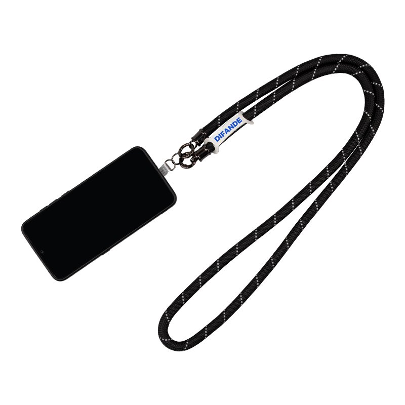 Free Sample Factory Custom Logo Nylon Cord Cellular Mobile Phone Shoulder Rope Lanyard Strap Case For Phone Lanyard
