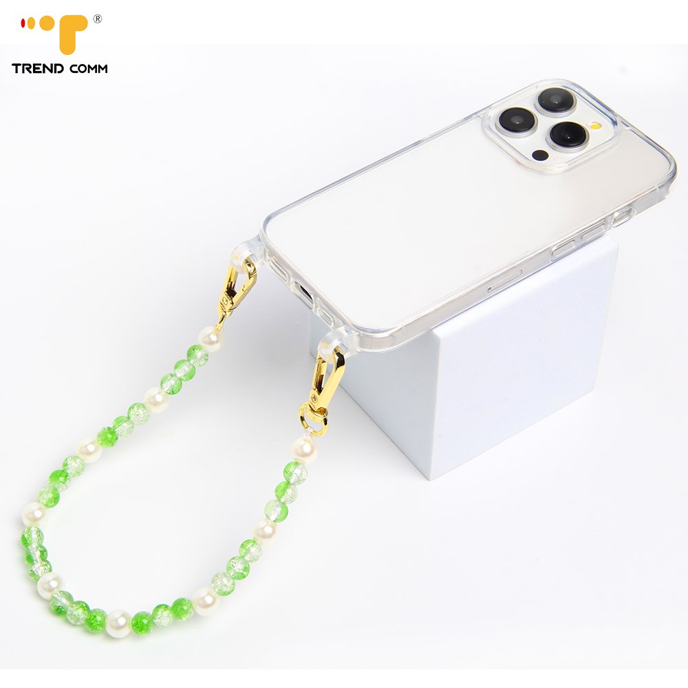 Lovely Candy Beaded Cell Phone Chain Short Detachable Mobile Phone Strap Wrist Keychain Charm Holder