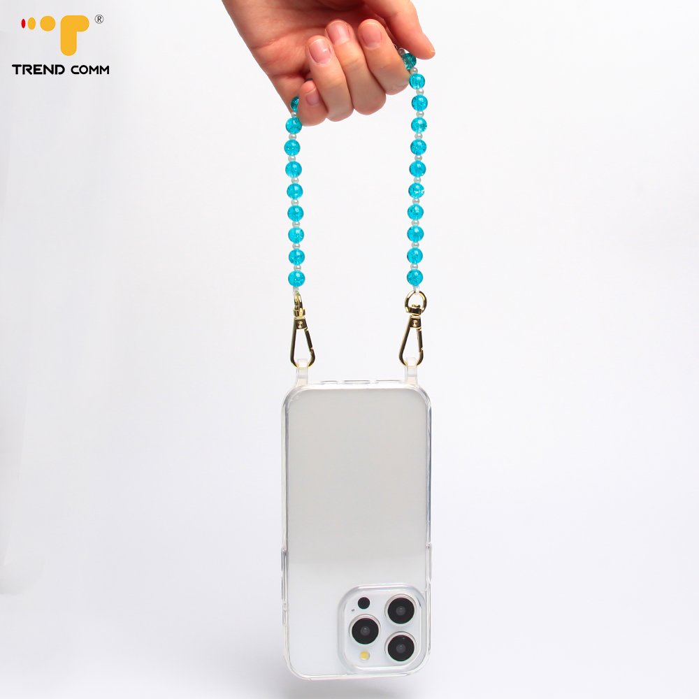 Lovely Candy Beaded Cell Phone Chain Short Detachable Mobile Phone Strap Wrist Keychain Charm Holder