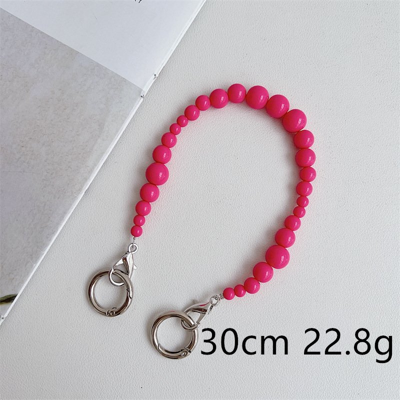 Acrylic Beaded Pearl Mobile Phone Strap Hang Around Neck Pretty Chest Strap For Mobile Phone