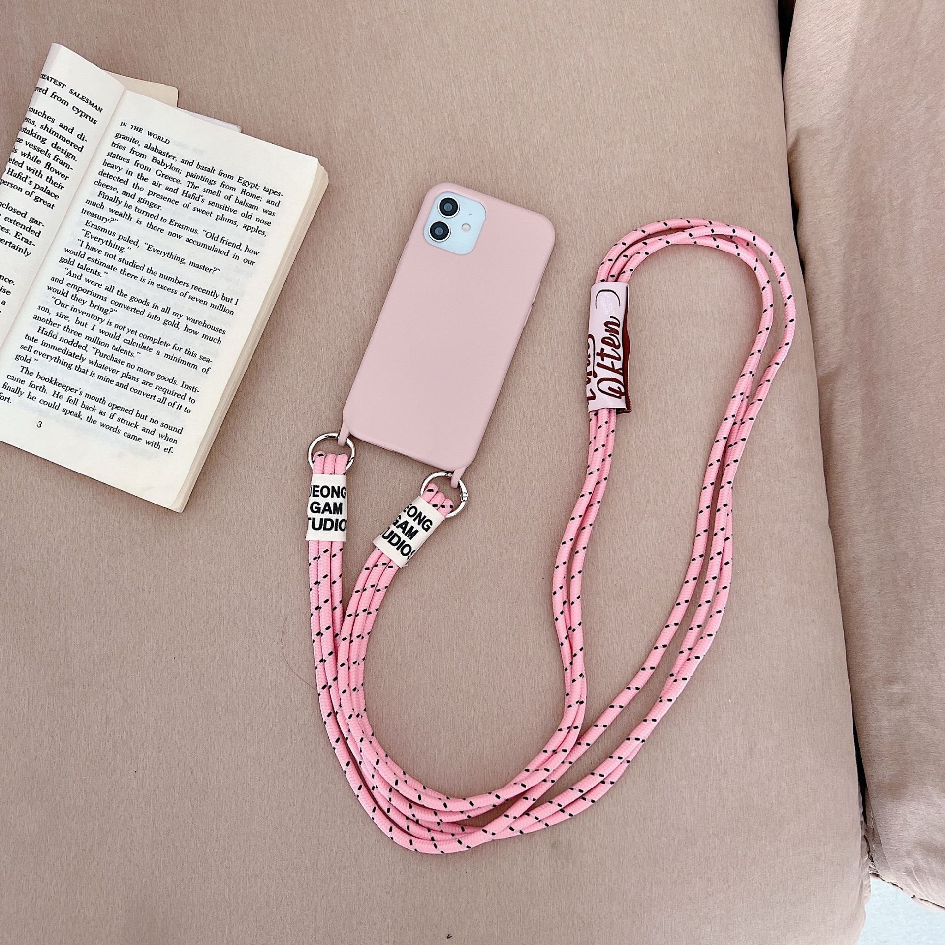 New Arrival Detachable Crossbody Strap Necklace Mobile Phone Case For iPhone 15 14 13 12 11 pro max plus