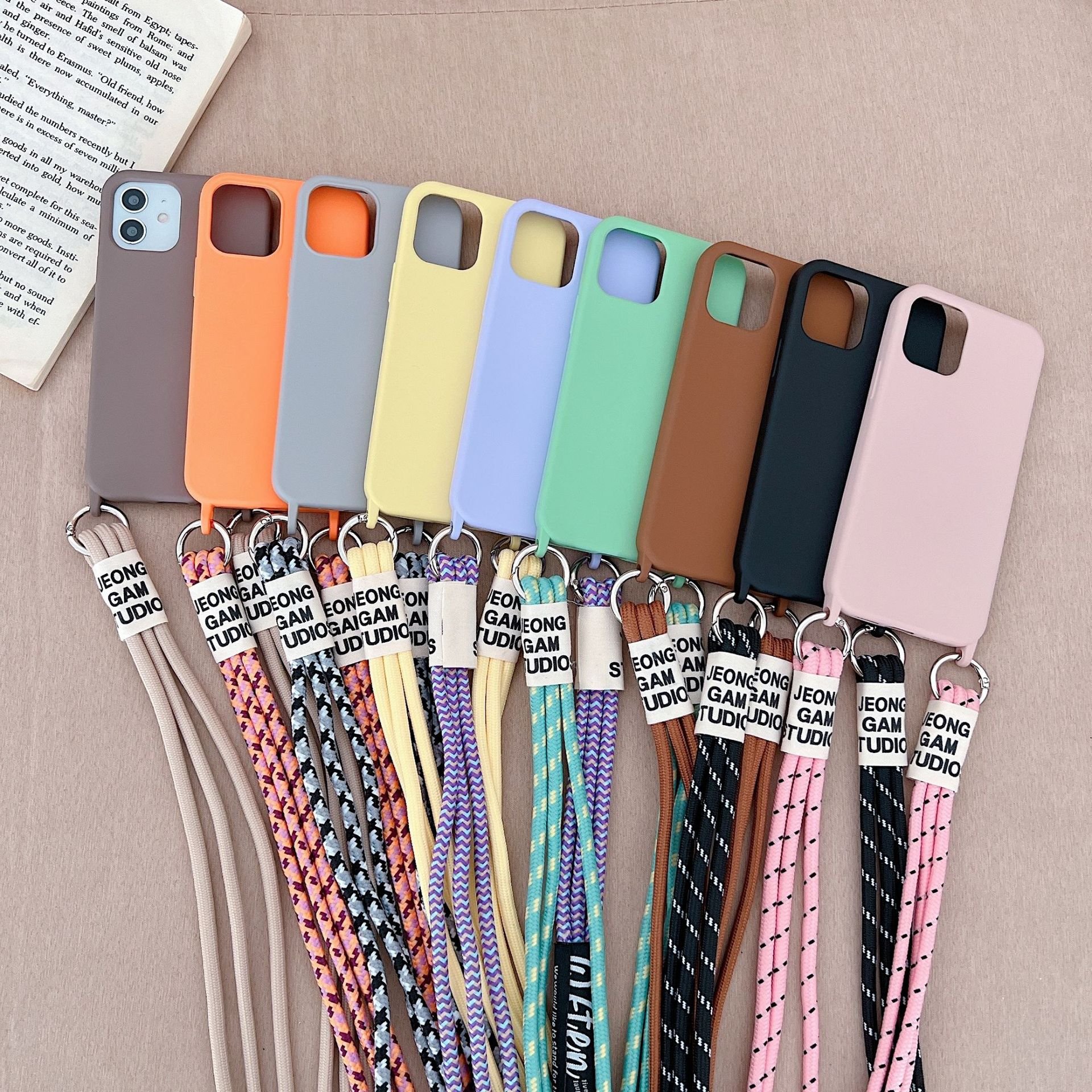 New Arrival Detachable Crossbody Strap Necklace Mobile Phone Case For iPhone 15 14 13 12 11 pro max plus