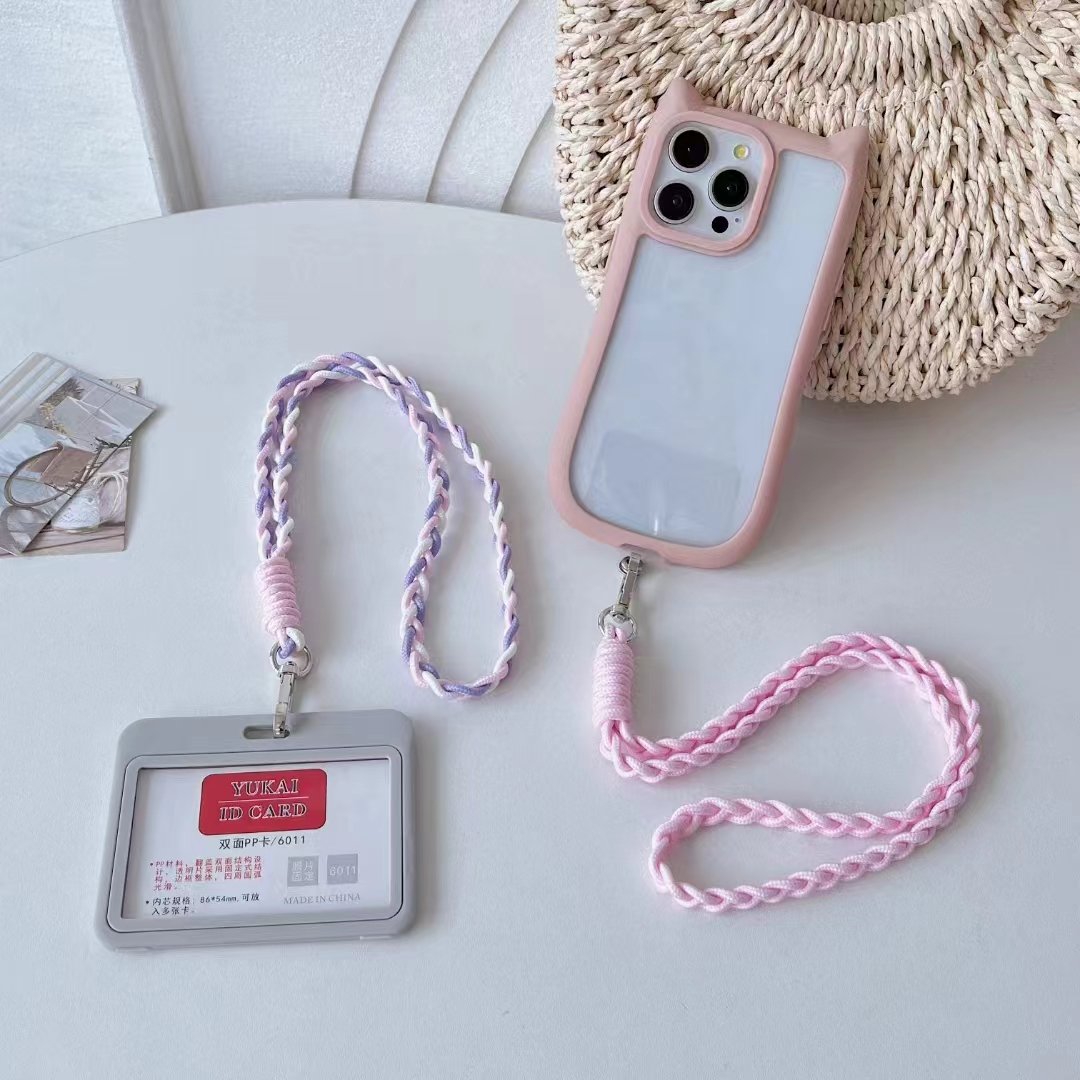 Creative Simple Female Personality Inclined Chain Mobile Phone Hanging Rope General Mobile Phone Case Strap