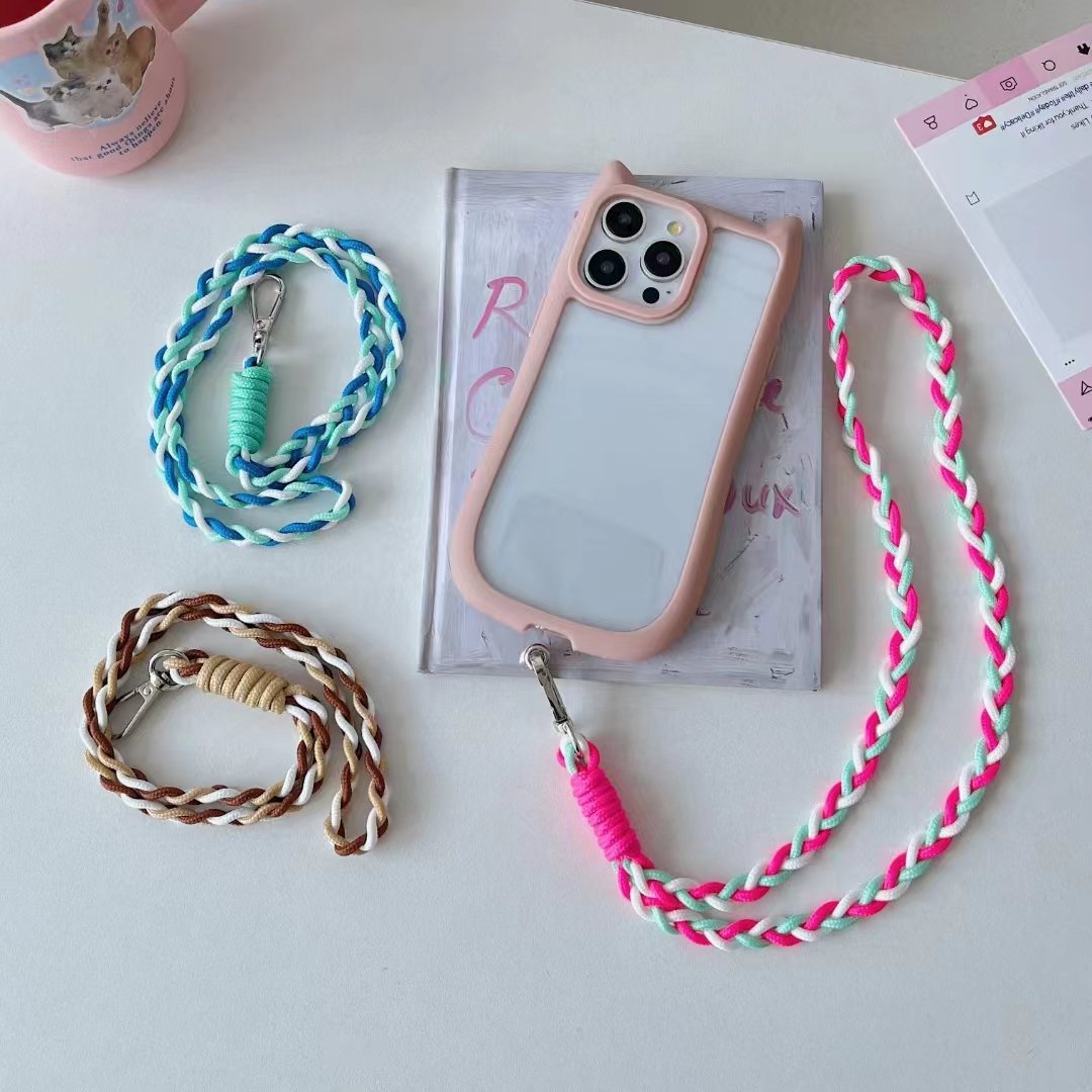 Creative Simple Female Personality Inclined Chain Mobile Phone Hanging Rope General Mobile Phone Case Strap