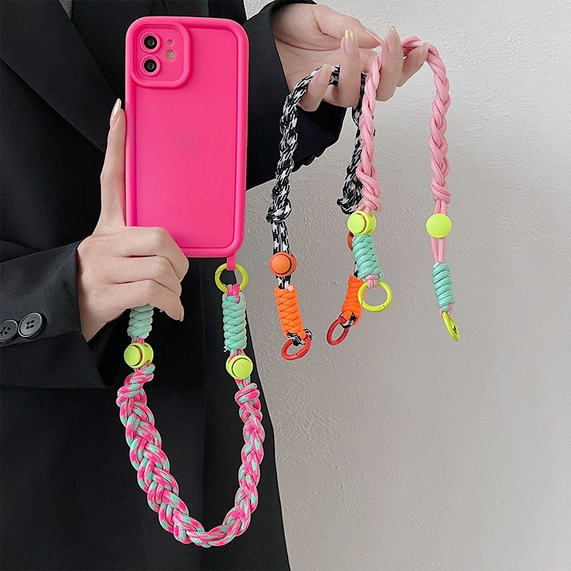 Color Phone Wristband Cord Short Mobile Phone Straps Detachable Portable Keychain Anti Lost Hands Free Smartphone Bracelet