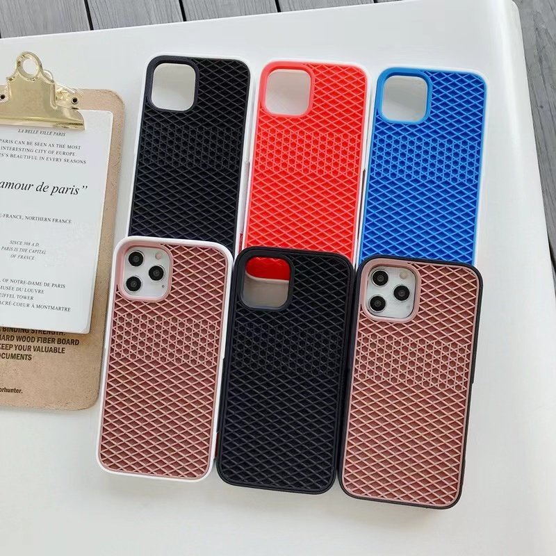 Shockproof Phone Case Silicone Soft Case Sole Waffle Full Cover Protective Case for iPhone 14 15Pro Max