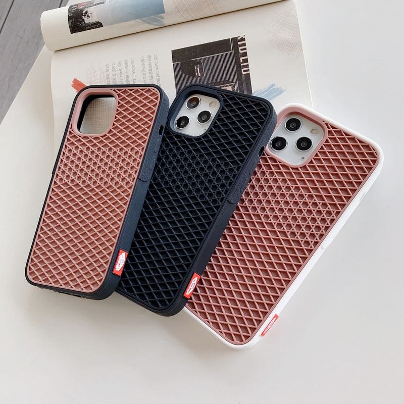 Shockproof Phone Case Silicone Soft Case Sole Waffle Full Cover Protective Case for iPhone 14 15Pro Max